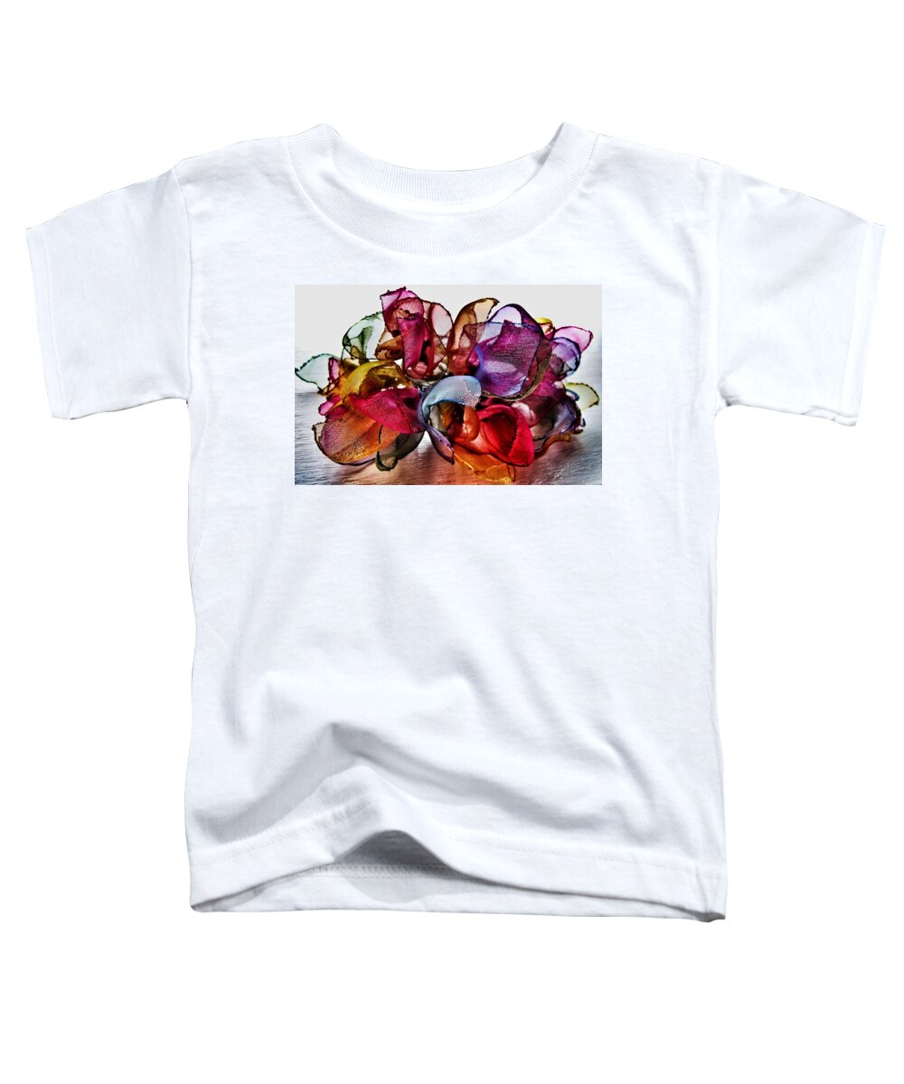Organza Toddler T-Shirt featuring the photograph Organza Petals by Marianna Mills