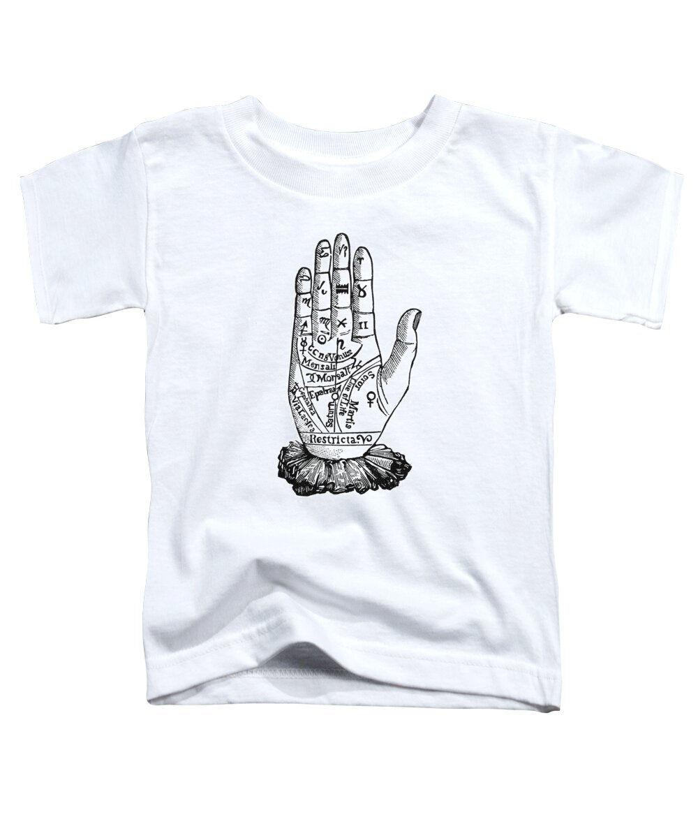 1885 Toddler T-Shirt featuring the photograph Palmistry Chart, 1885 by Granger