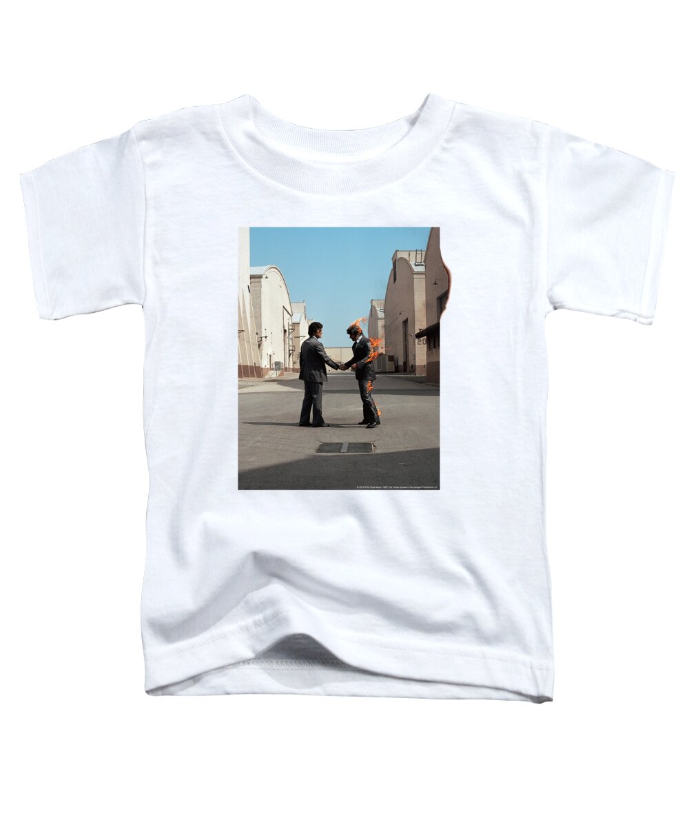 Pink Floyd Toddler T-Shirt featuring the digital art Pink Floyd - Wish You Were Here by Brand A