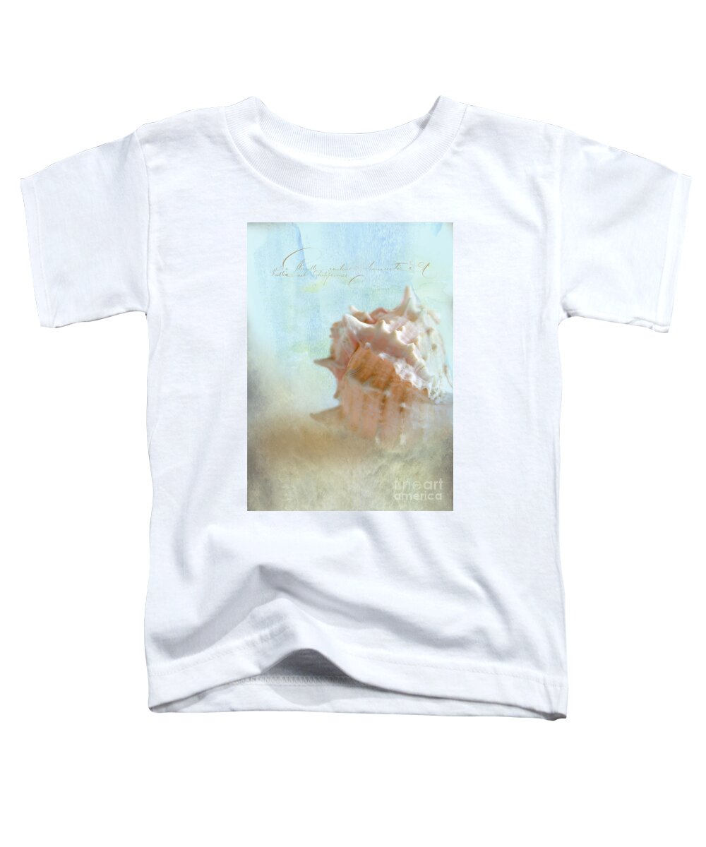 Sea Shell Toddler T-Shirt featuring the photograph Pink Murex Seashell by Betty LaRue