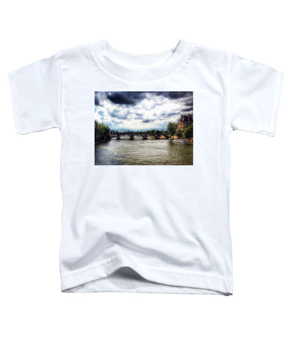 Paris Toddler T-Shirt featuring the photograph Pont des arts by Allan Piper