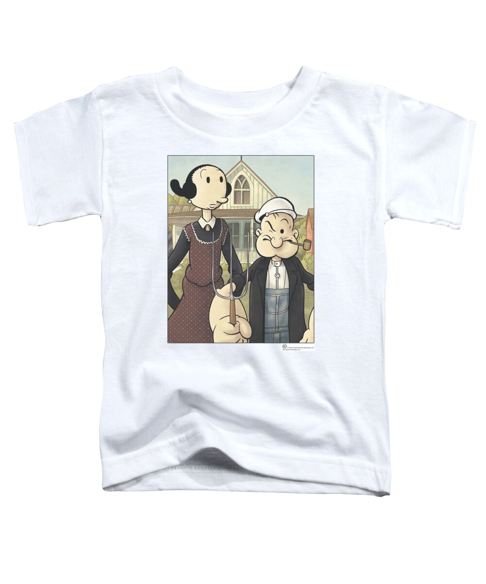 Popeye Toddler T-Shirt featuring the digital art Popeye - Popeye Gothic by Brand A