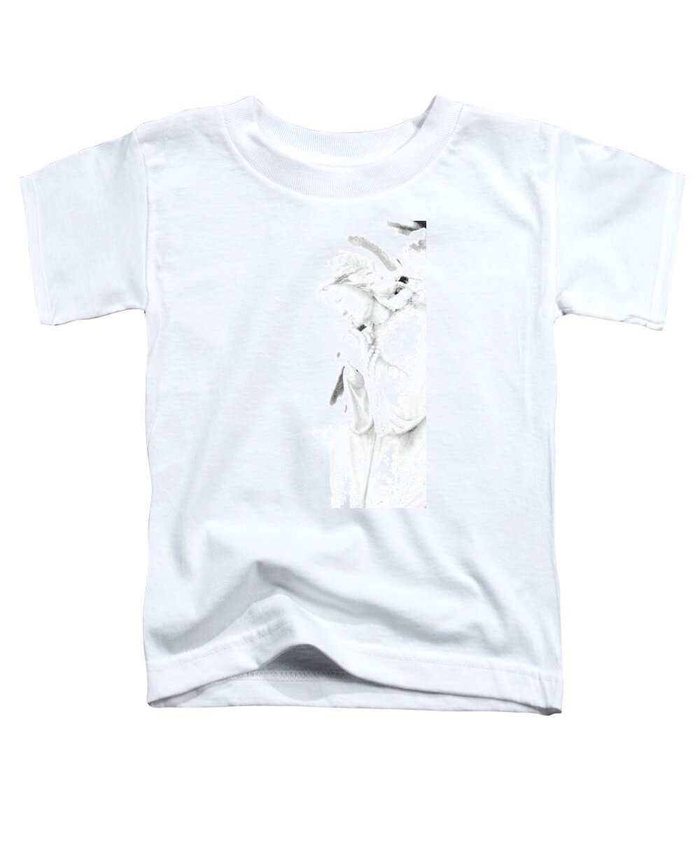 Statuary Toddler T-Shirt featuring the photograph Pray by Linda Shafer