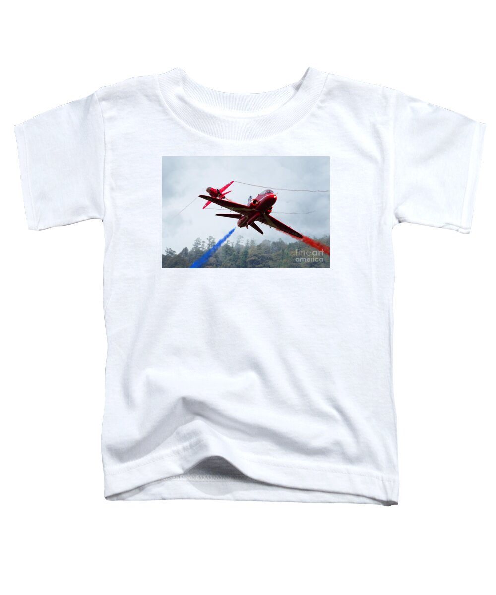 The Red Arrows Toddler T-Shirt featuring the digital art Red Pair by Airpower Art