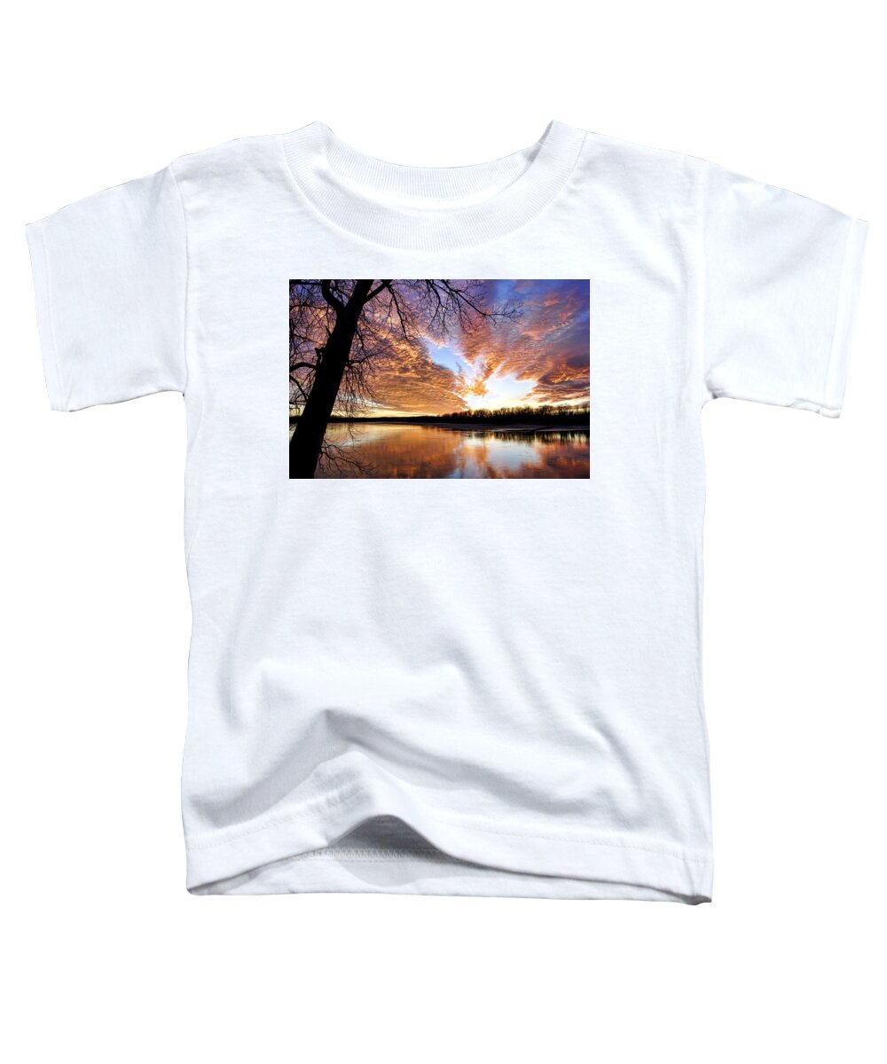Sunset Toddler T-Shirt featuring the photograph Reflected Glory by Cricket Hackmann