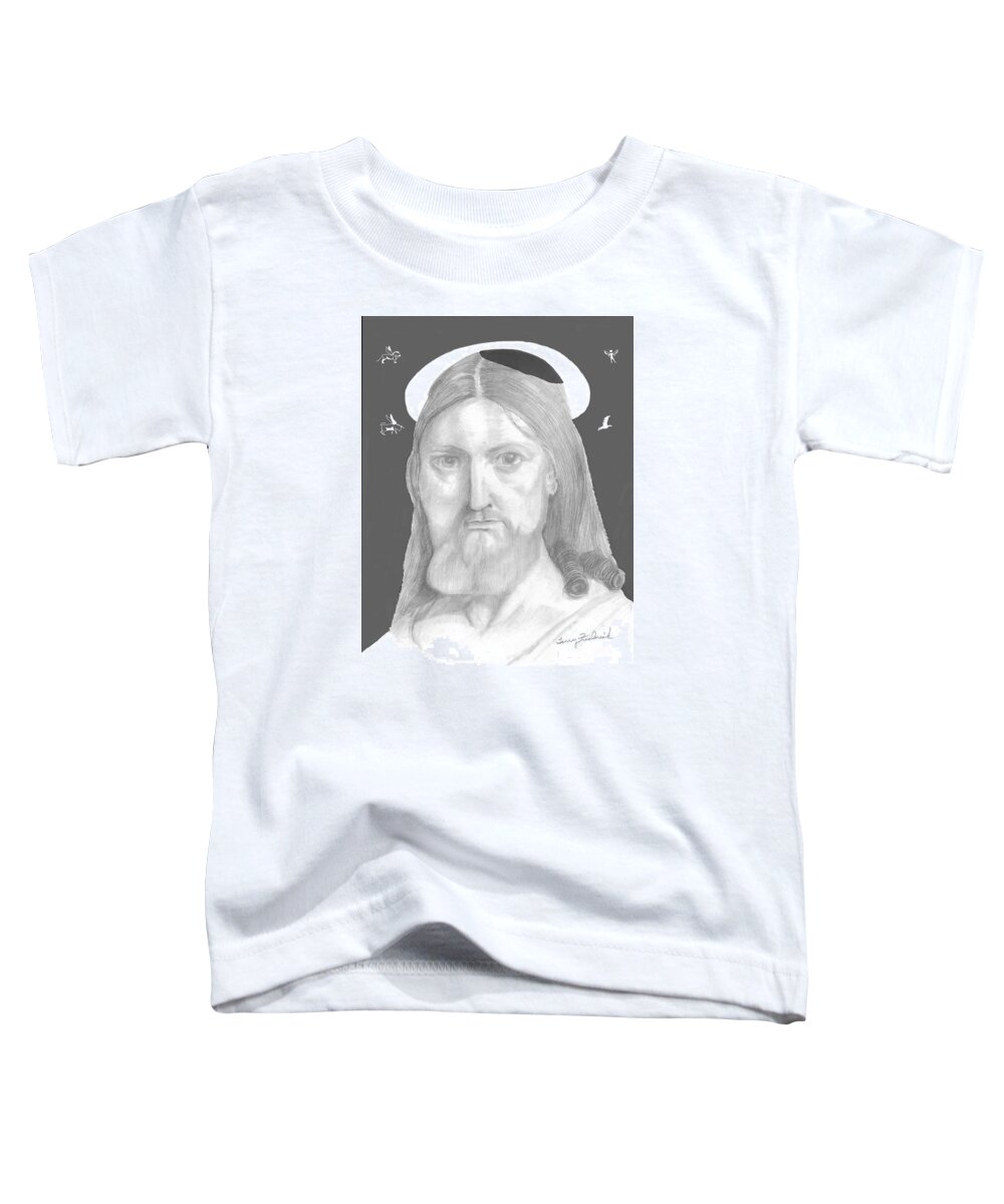 Jesus Toddler T-Shirt featuring the drawing Revelations by Terry Frederick