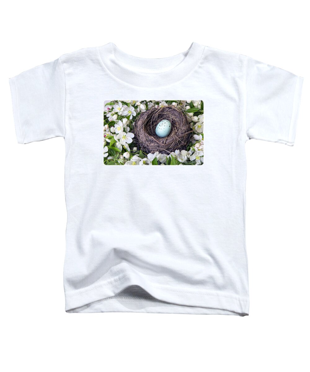 Apple Toddler T-Shirt featuring the photograph Robin's Nest by Edward Fielding