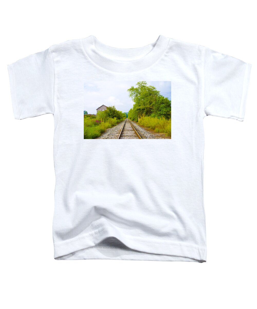 Rural Toddler T-Shirt featuring the photograph Rural Pa Train Tracks by Bill Cannon