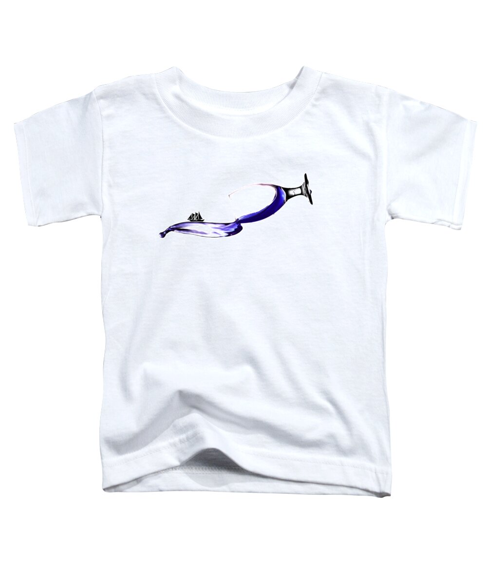 Whimsy Toddler T-Shirt featuring the photograph Sailing on splashing martini by Paul Ge