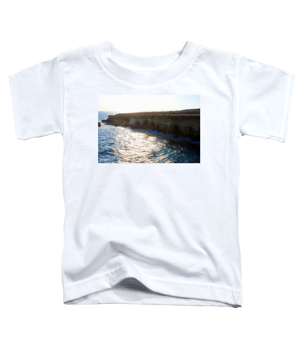 Augusta Stylianou Toddler T-Shirt featuring the photograph Sea Caves by Augusta Stylianou