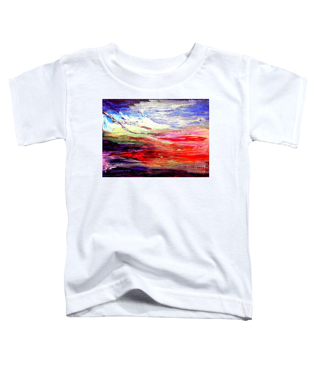 Sea Toddler T-Shirt featuring the painting Sea Sky I by Karen Ferrand Carroll