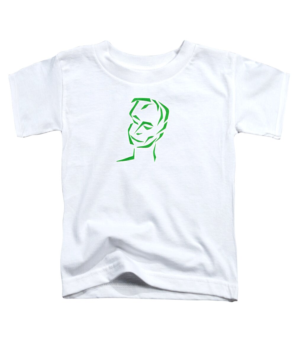 Face Toddler T-Shirt featuring the mixed media Serene Face by Delin Colon