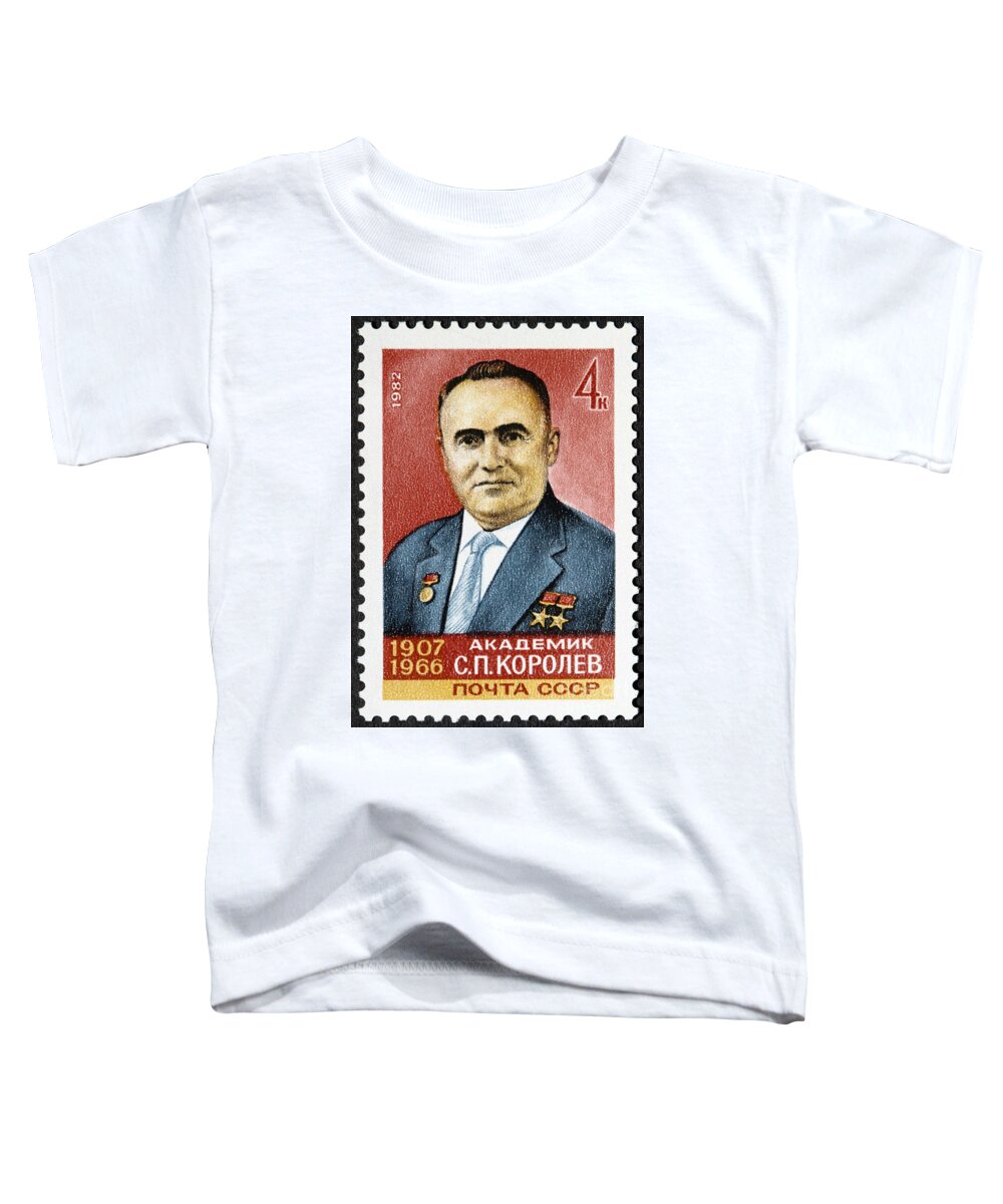 Korolev Toddler T-Shirt featuring the photograph Sergei Korolev Stamp by GIPhotoStock