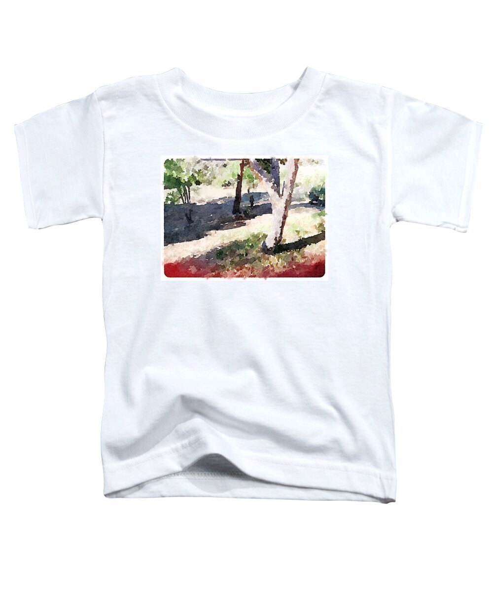 Waterlogue Toddler T-Shirt featuring the digital art Shades of Fall by Shannon Grissom