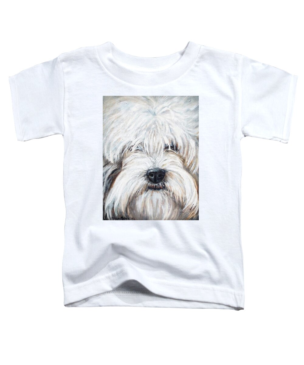 Cockapoo Toddler T-Shirt featuring the painting Shaggy Dog by Shana Rowe Jackson