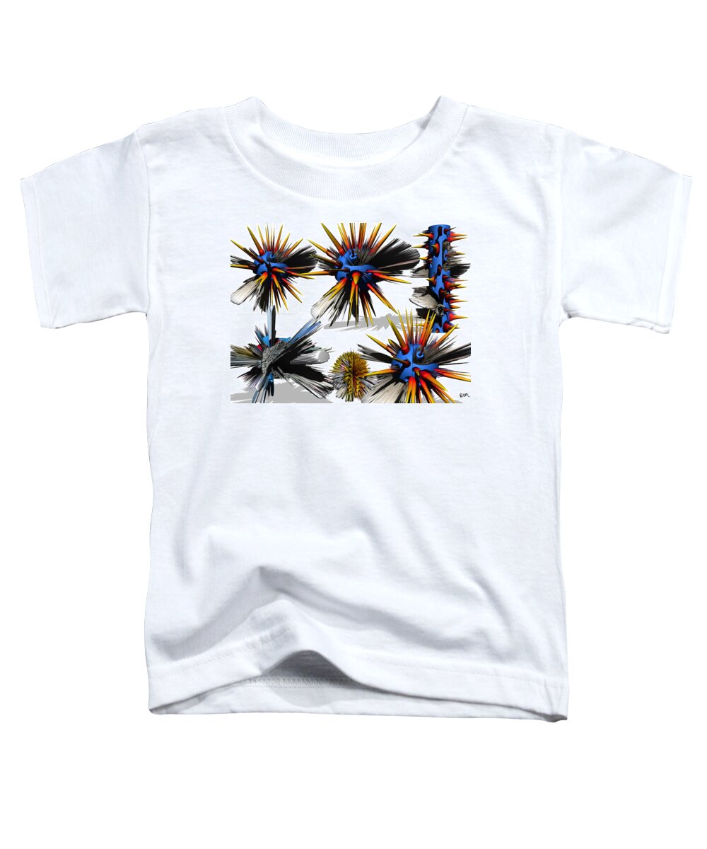 Spikes Toddler T-Shirt featuring the digital art Sharp objects by Robert Margetts