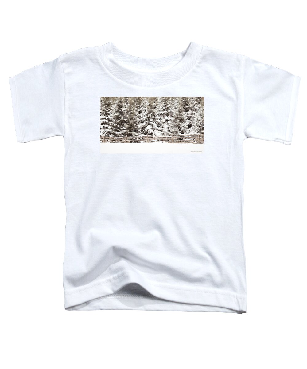 Winter Toddler T-Shirt featuring the photograph Snow Blanket by Barbara McMahon