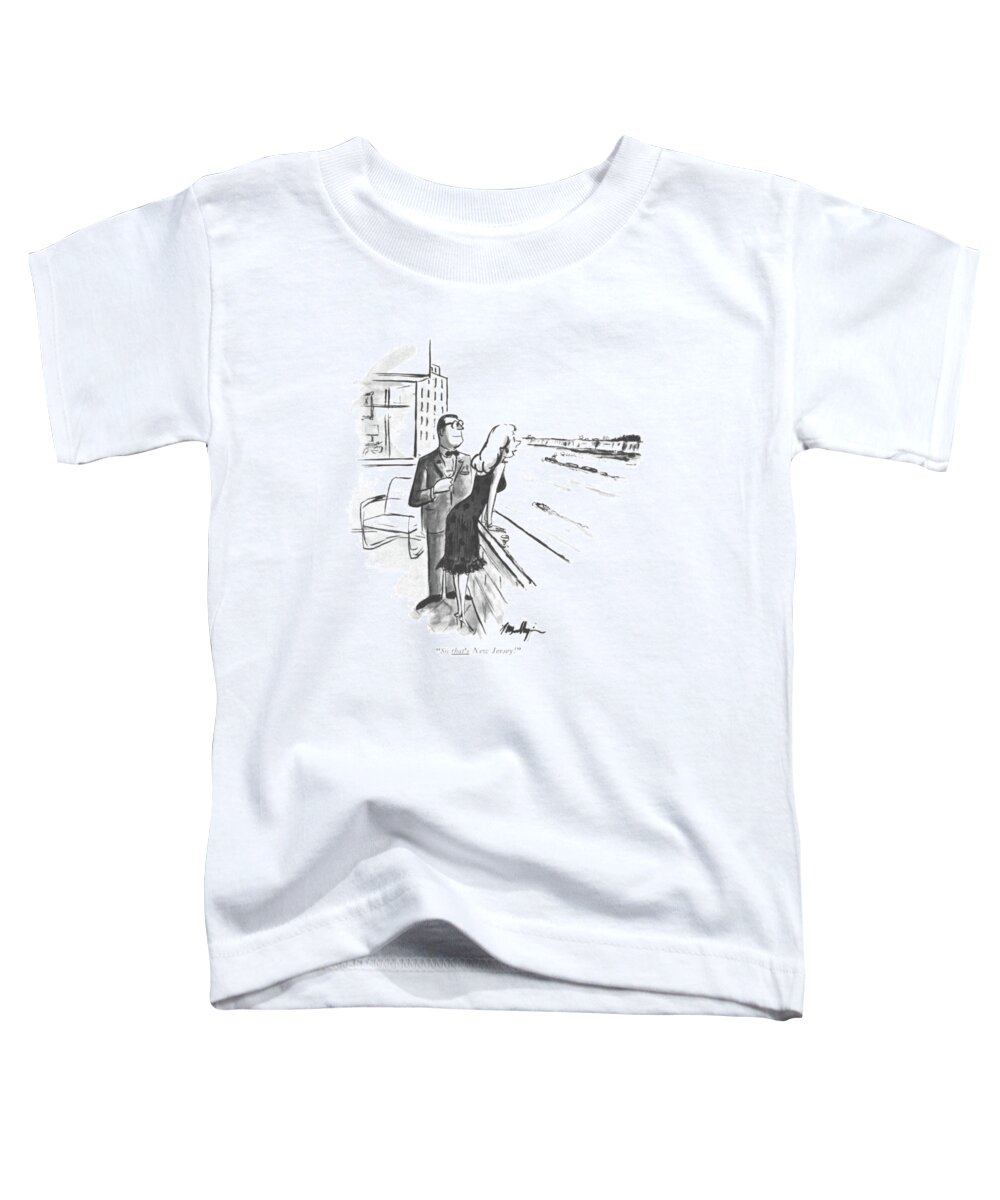 71352 Jmu James Mulligan Toddler T-Shirt featuring the drawing So That's New Jersey by James Mulligan