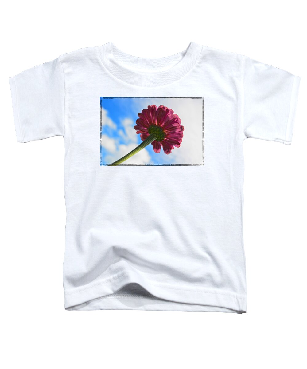 Zinnia Toddler T-Shirt featuring the photograph Soaking up the Sunlight by Sandi OReilly