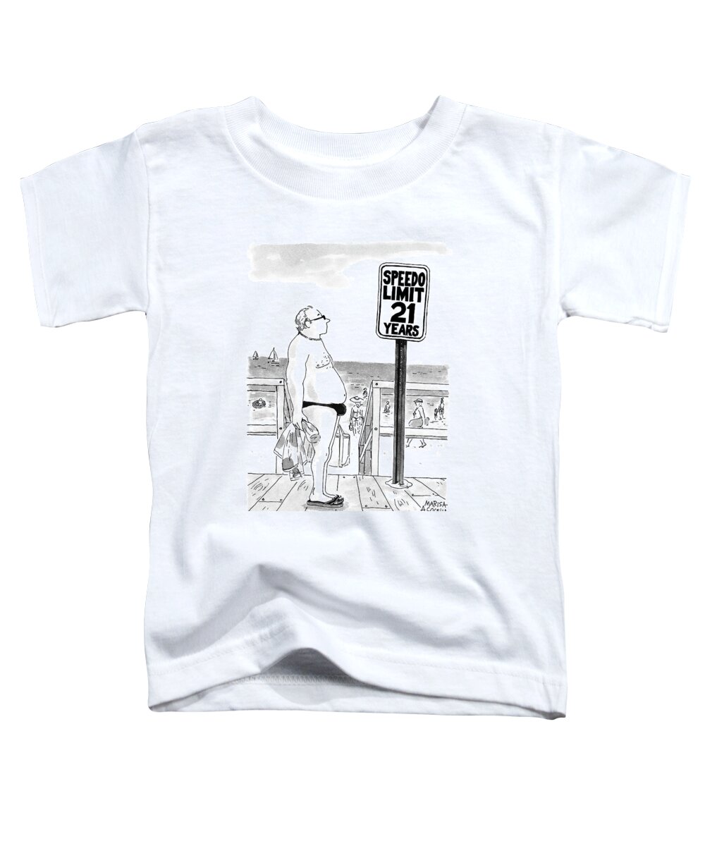 Automobiles - Speeding Toddler T-Shirt featuring the drawing Speedo Limit 21 Years by Marisa Acocella Marchetto