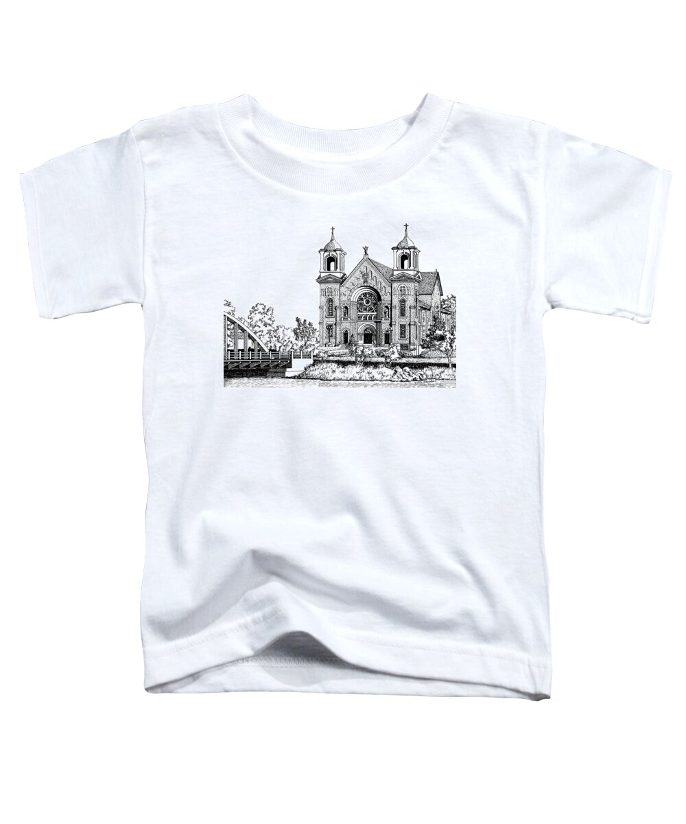 St. Joseph Parish Toddler T-Shirt featuring the drawing St. Joseph Parish by Peter Rashford