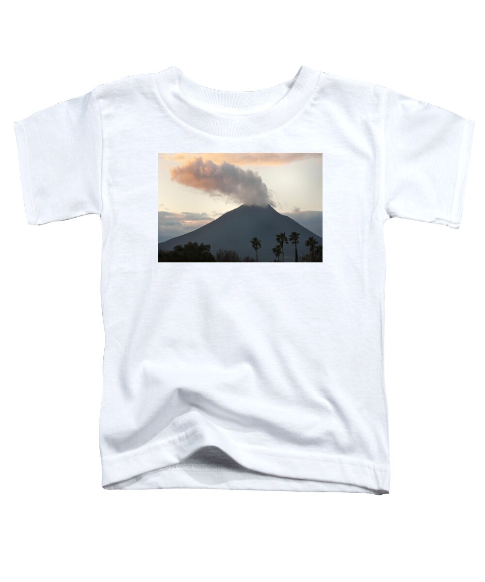 Kevin Schafer Toddler T-Shirt featuring the photograph Steaming Volcano At Sunset Mount by Kevin Schafer