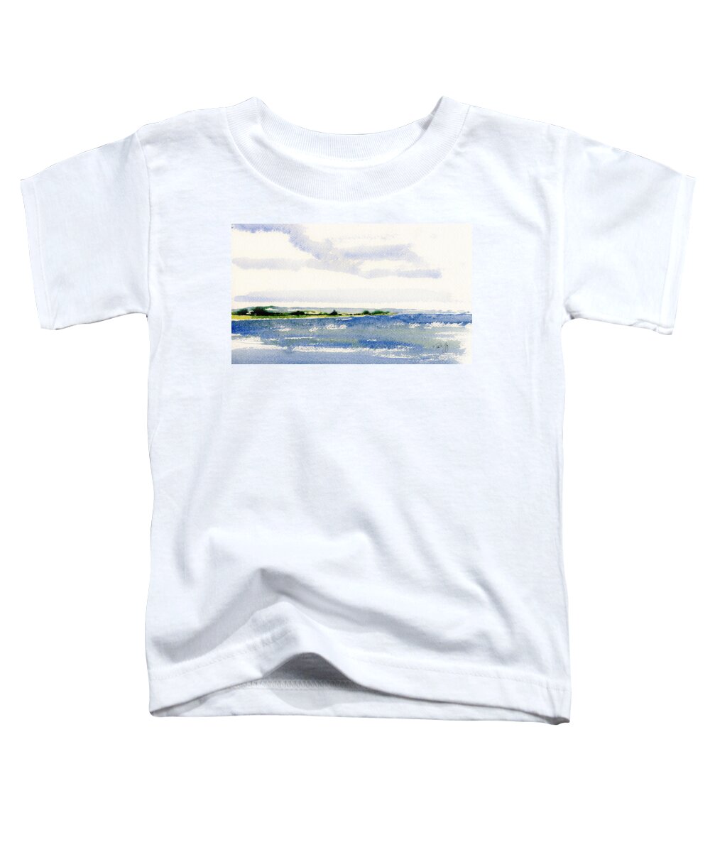 Stonington Point Toddler T-Shirt featuring the painting Stonington Point East by Paul Gaj
