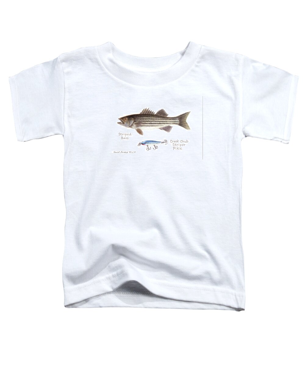 Striped Bass and Striper Pikie Lure Toddler T-Shirt by Daniel Lindvig -  Fine Art America