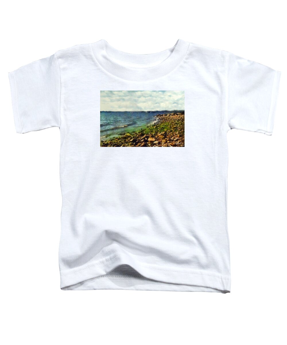 Ocean Toddler T-Shirt featuring the painting Sunrise Sea by RC DeWinter