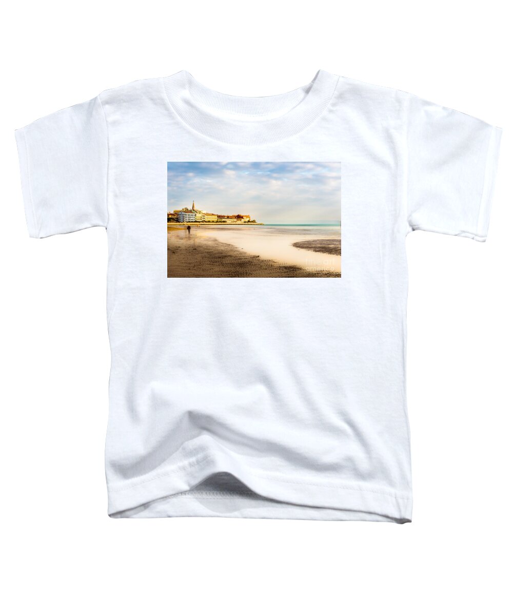 Friaul-julisch Venetien Toddler T-Shirt featuring the photograph Take A Walk At The Beach by Hannes Cmarits