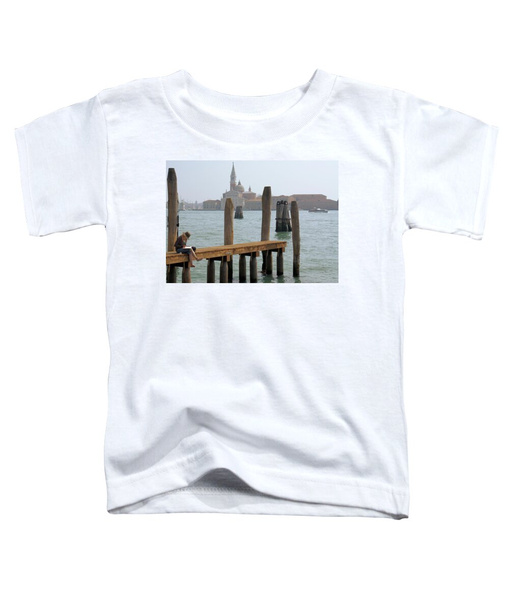 Girl Toddler T-Shirt featuring the digital art The artist by Ron Harpham