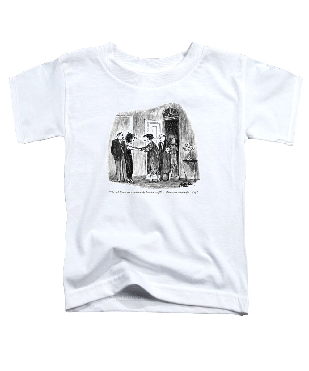 Food Toddler T-Shirt featuring the drawing The Crab Bisque by Robert Weber
