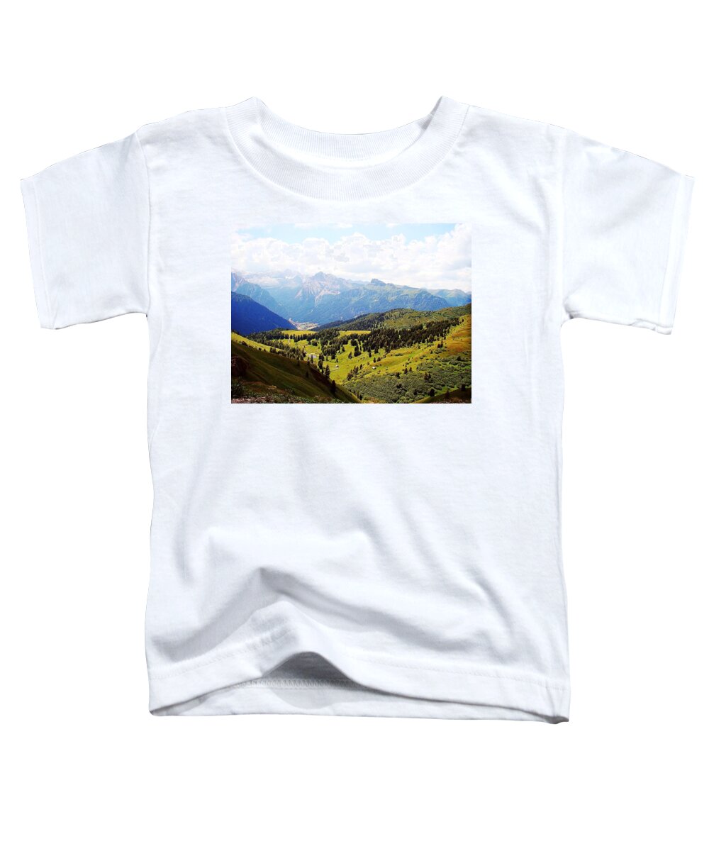 The Dolomites Toddler T-Shirt featuring the photograph The Dolomites by Zinvolle Art