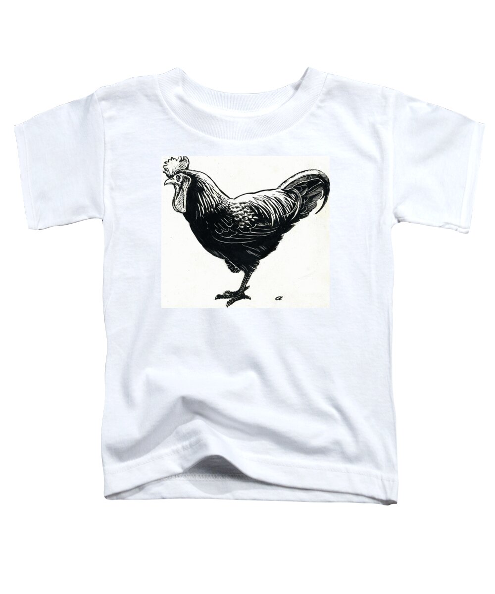 The Hen Toddler T-Shirt featuring the painting The Hen by George Adamson