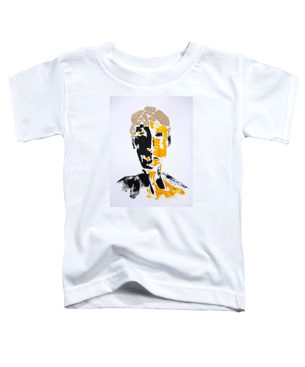 Mixed-media Toddler T-Shirt featuring the mixed media The Literary Man by Cristina Stefan