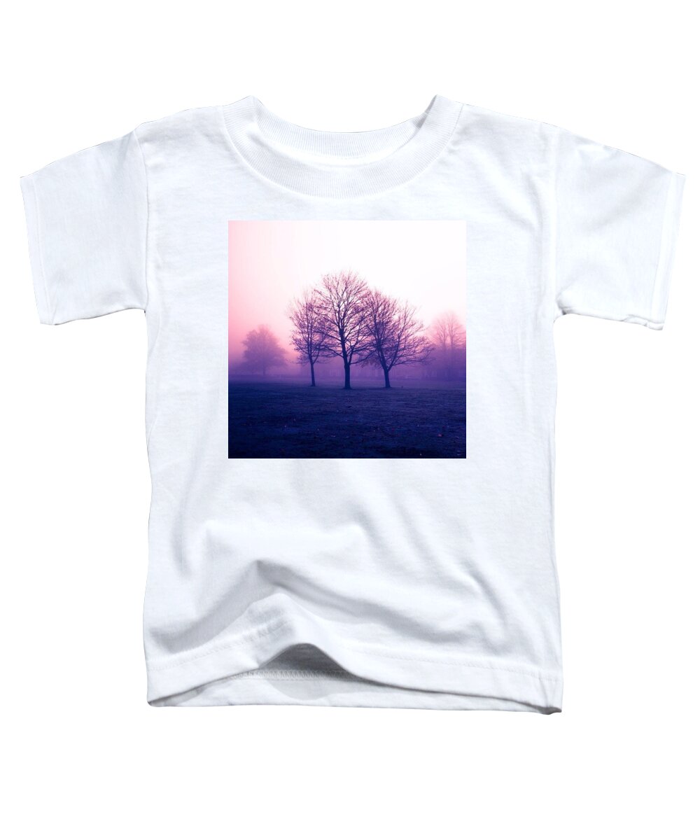 Pink Toddler T-Shirt featuring the photograph The Mist, England by Aleck Cartwright