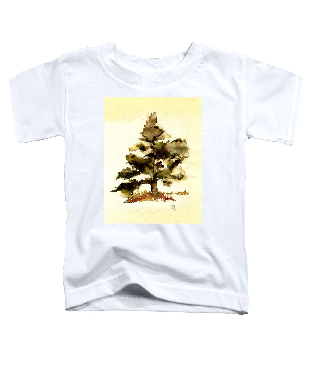 Tree Toddler T-Shirt featuring the painting The Old Oak Tree by Paul Gaj