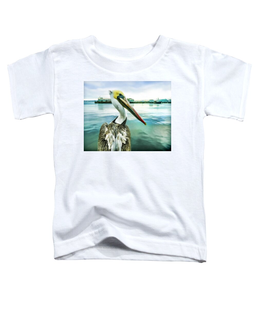 Pelican Toddler T-Shirt featuring the digital art The Pelican Perspective by Priya Ghose