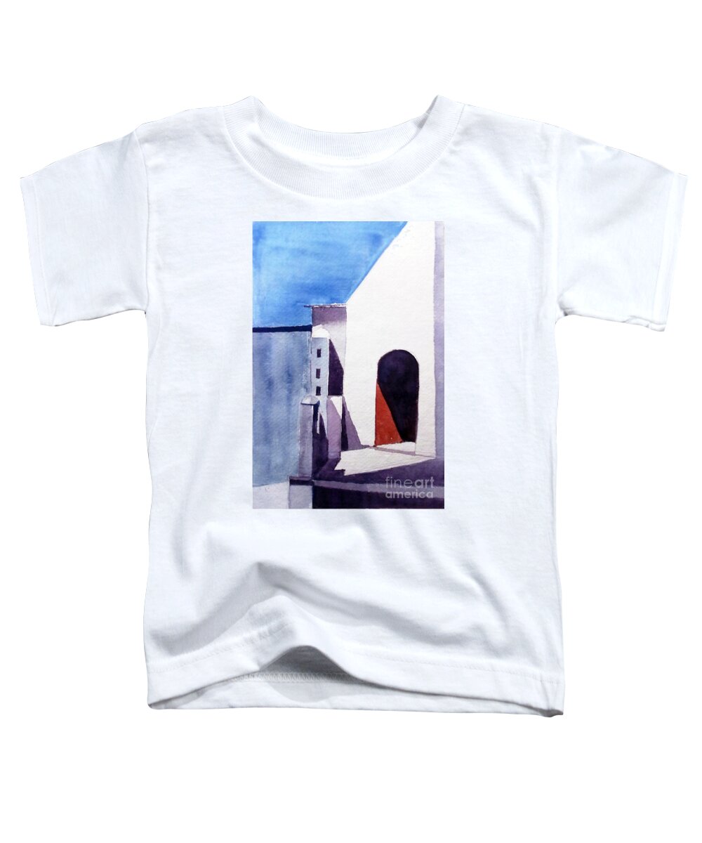 Shadow And Light Toddler T-Shirt featuring the painting The shadow play by Asha Sudhaker Shenoy