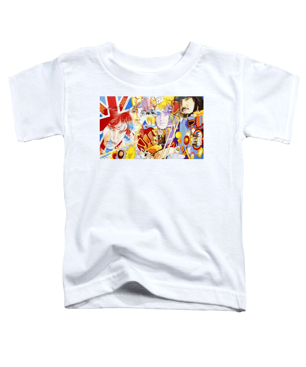 The Who Toddler T-Shirt featuring the drawing The Who-Pinball Wizard by Joshua Morton