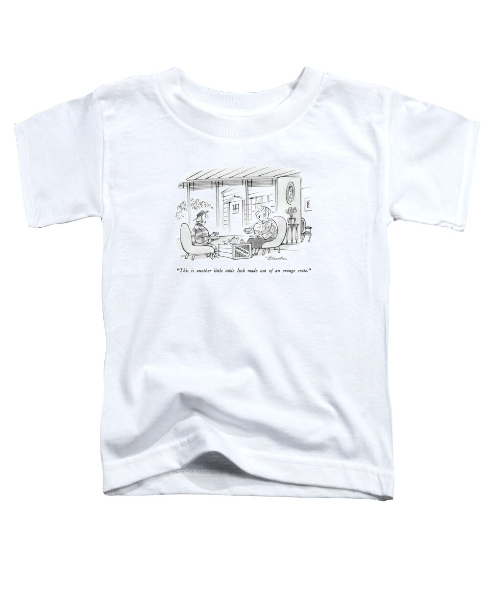 
Furniture Toddler T-Shirt featuring the drawing This Is Another Little Table Jack Made Out Of An by Boris Drucker