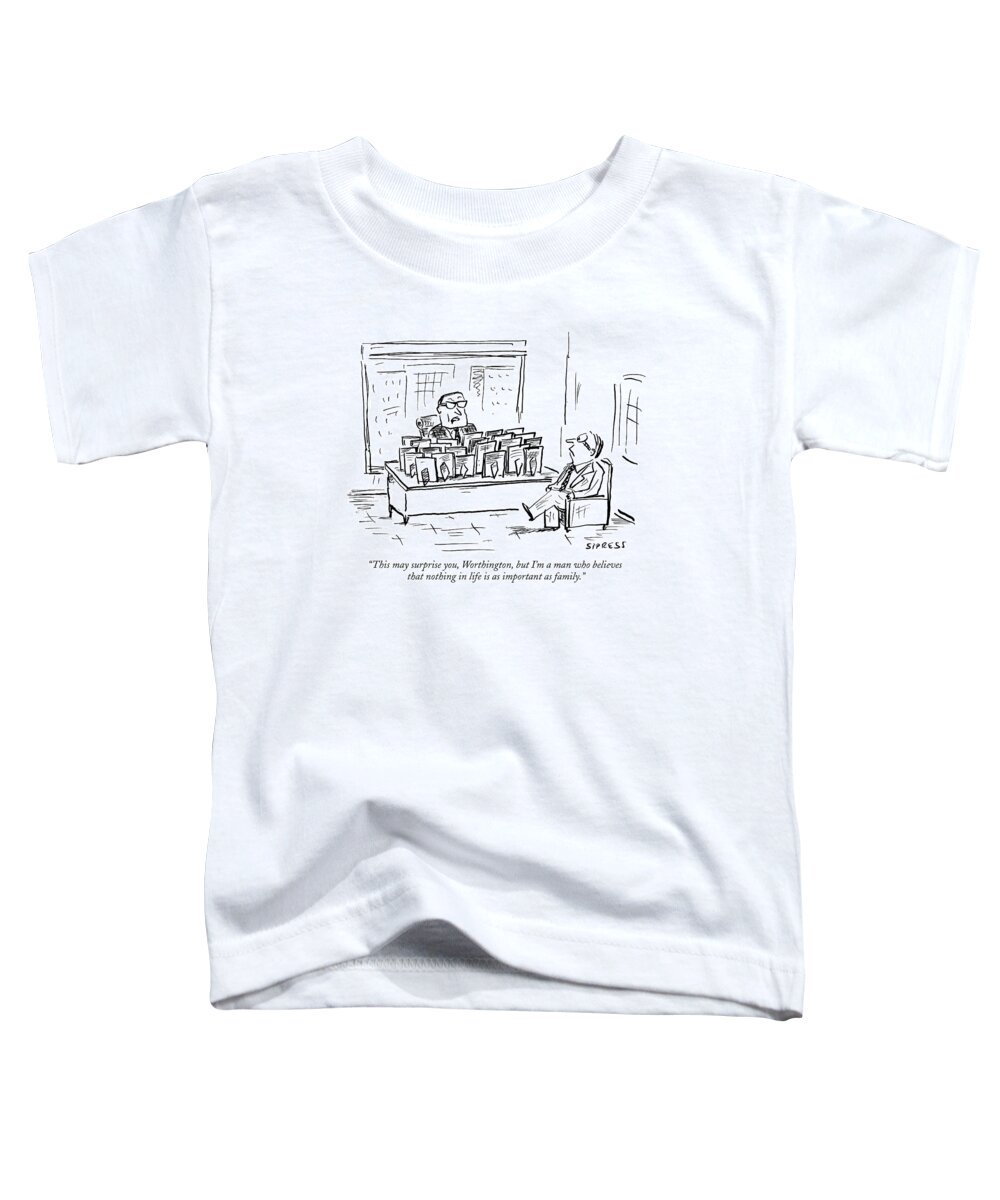Businessmen - General Toddler T-Shirt featuring the drawing This May Surprise by David Sipress