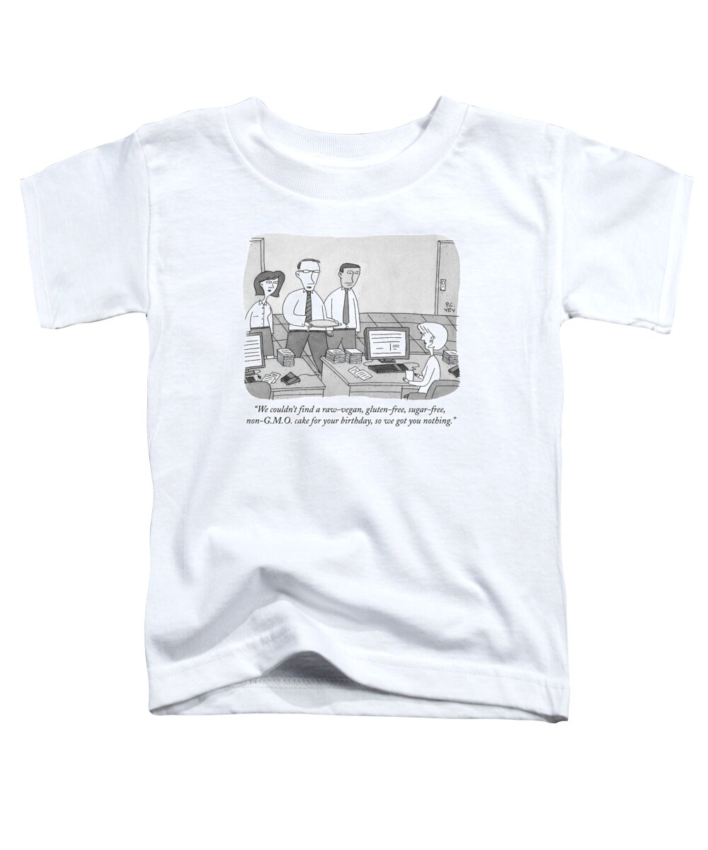 Gluten Toddler T-Shirt featuring the drawing Three Office Workers by Peter C. Vey