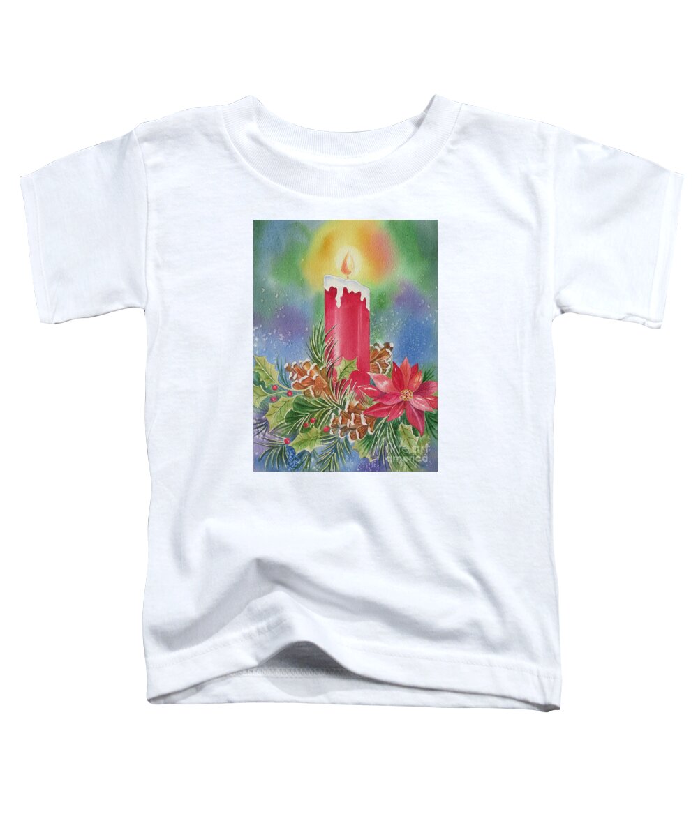Holiday Toddler T-Shirt featuring the painting Tis the Season by Deborah Ronglien