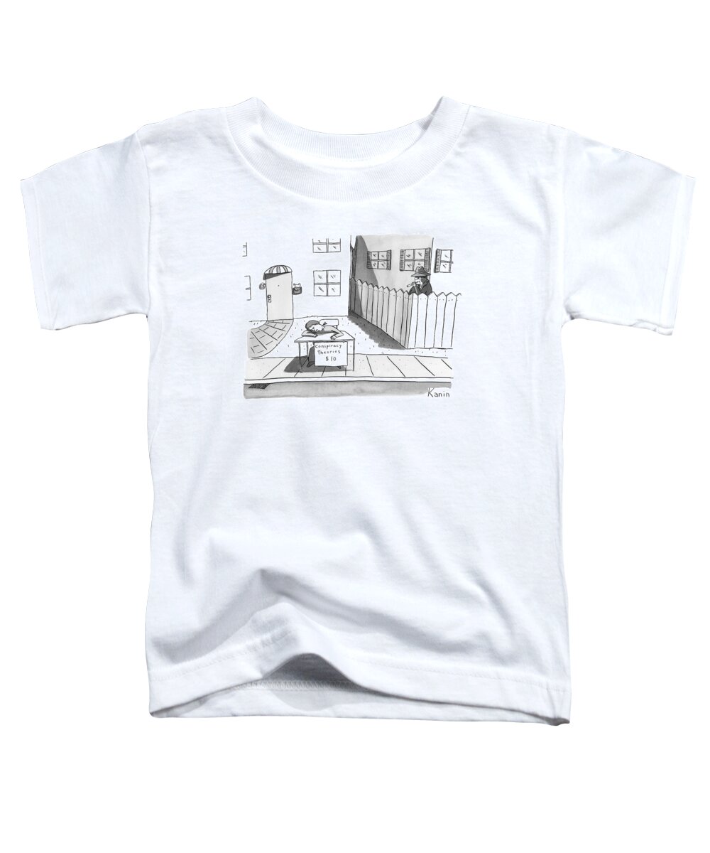 Dart Toddler T-Shirt featuring the drawing Title: Conspiracy Theories $10
A Boy Is Slumped by Zachary Kanin