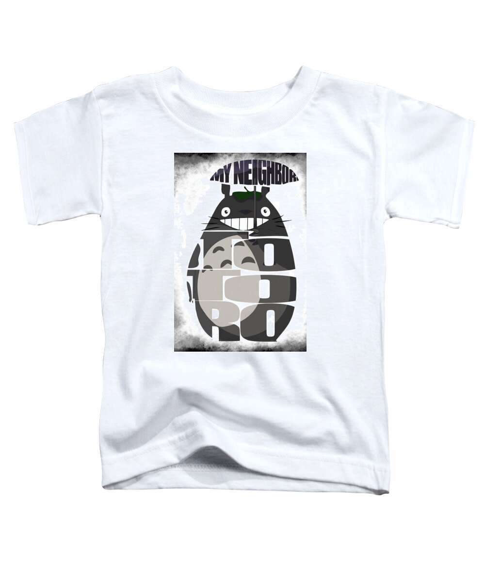 Totoro Toddler T-Shirt featuring the digital art Tonari no Totoro - My Neighbor Totoro by Inspirowl Design