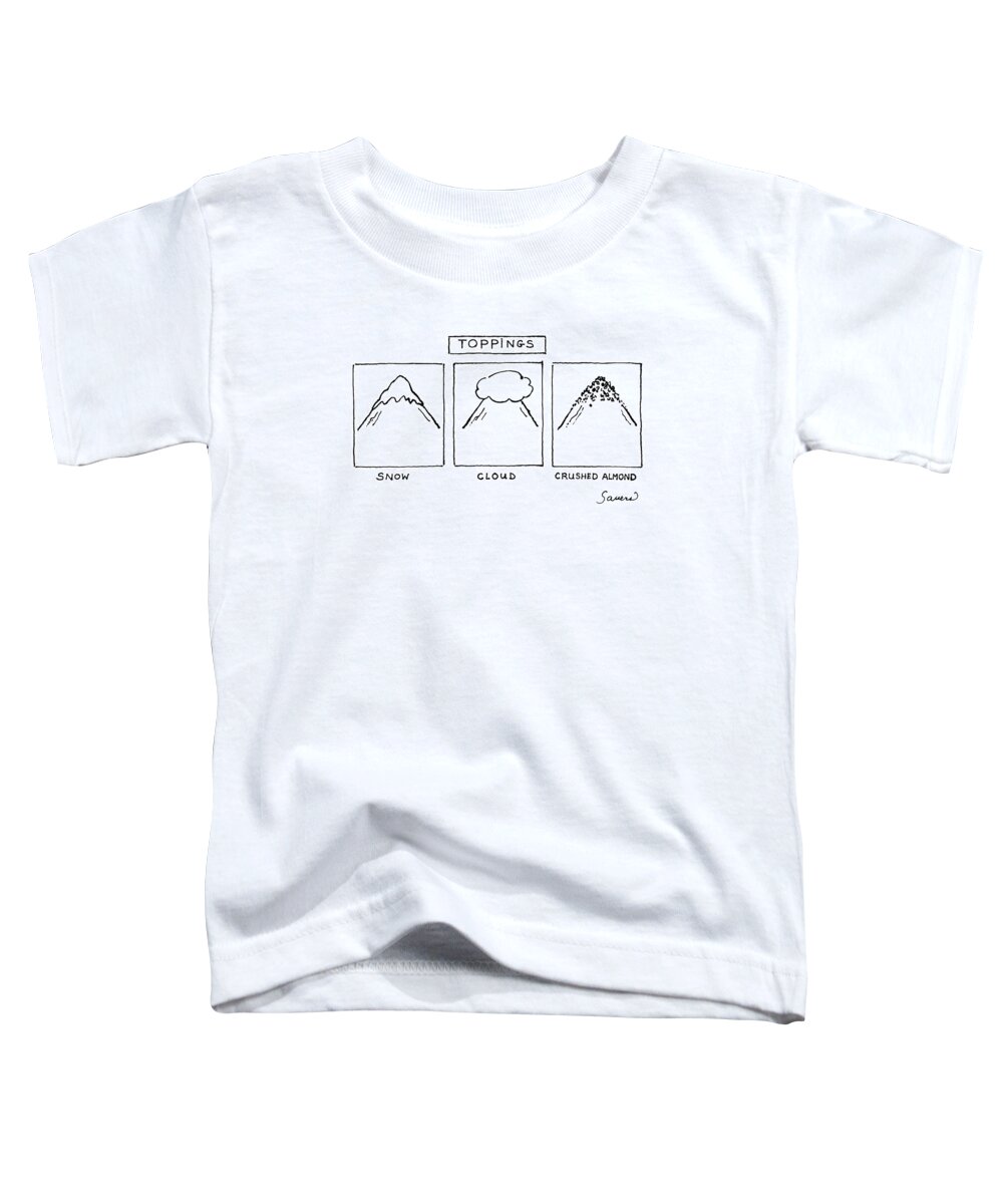 Toppings
(three-panel Drawing Of Mountains Toddler T-Shirt featuring the drawing Toppings by Charles Sauers