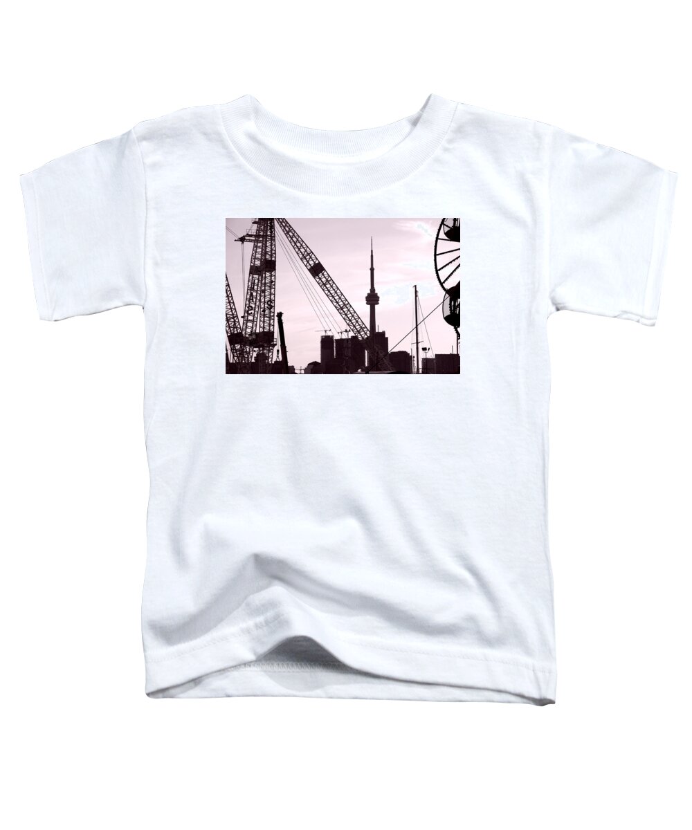 Cn Tower Toddler T-Shirt featuring the photograph Toronto CN Tower by Valentino Visentini