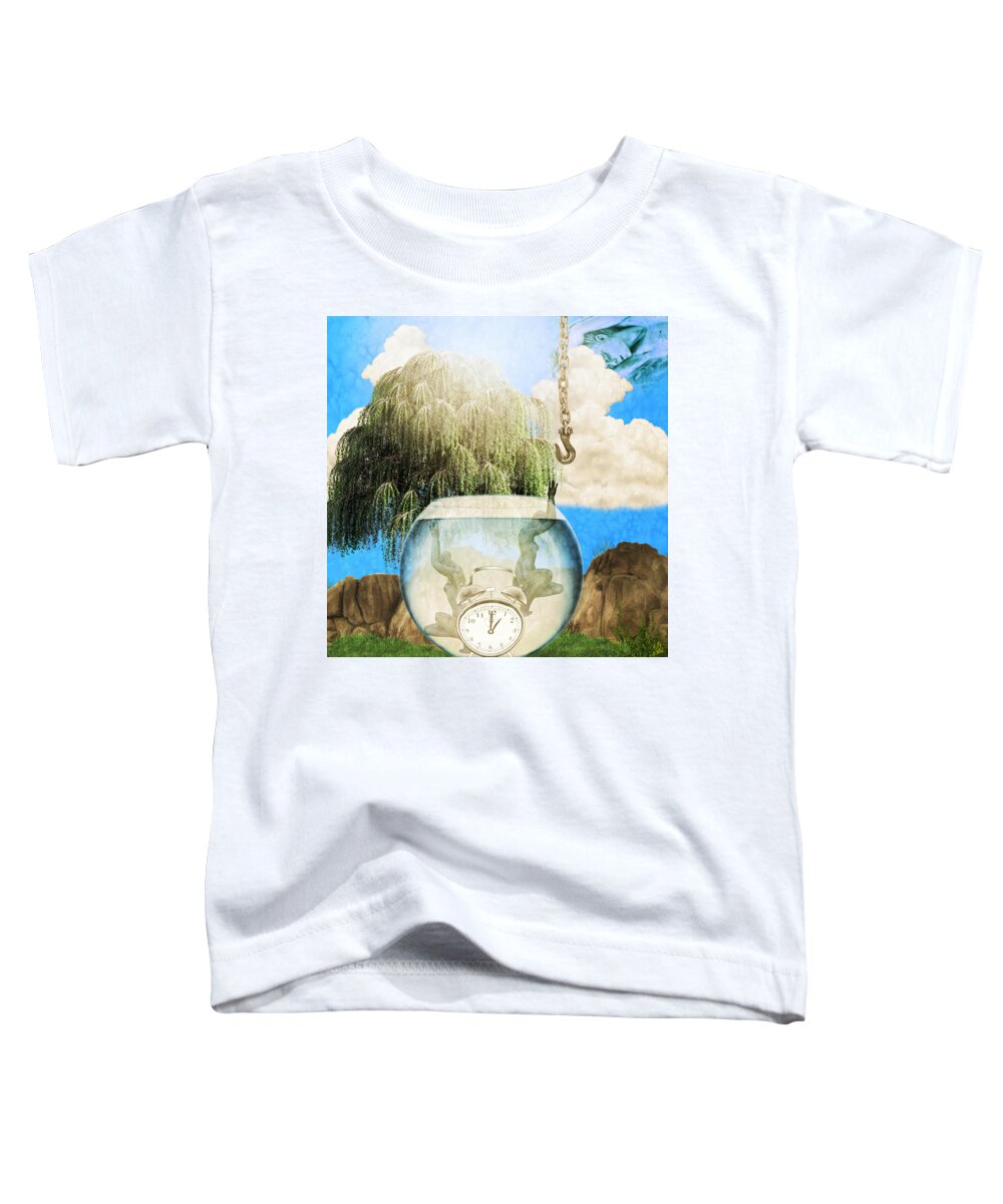 Two Lost Souls Toddler T-Shirt featuring the mixed media Two Lost Souls by Ally White