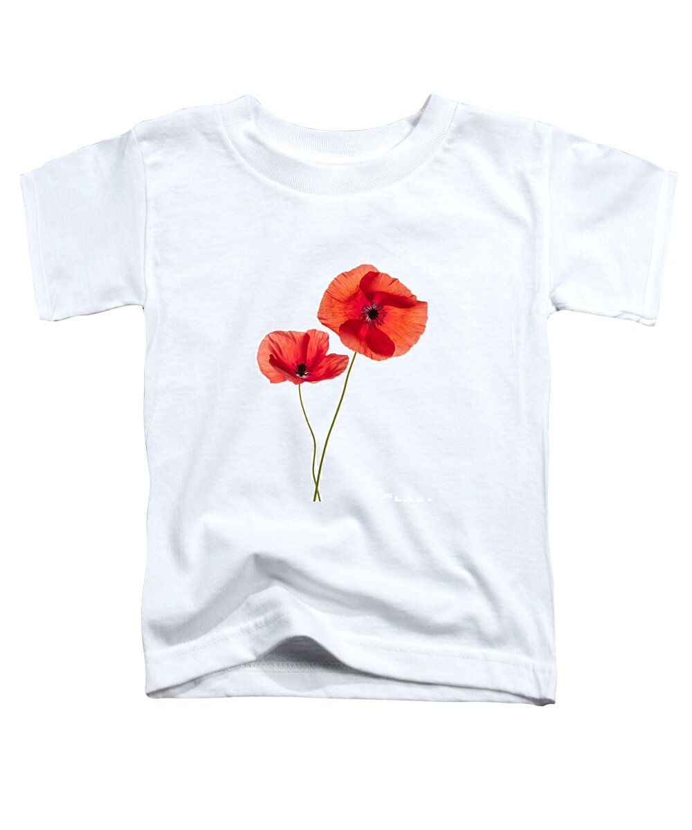 Poppy Toddler T-Shirt featuring the photograph Two poppy flowers by Elena Elisseeva